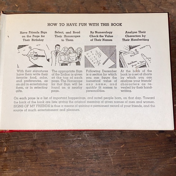 1945 Sign of My Friends horoscope book. - Picture 8 of 12